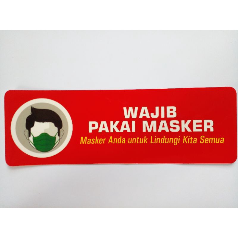 Jual Stiker Wajib Pakai Masker Shopee Indonesia