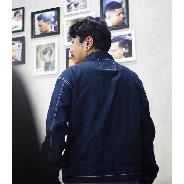 Jual SIMISSTY DENIM. NAVY TRUCKER VINTAGE Jacket type 3 | Shopee Indonesia