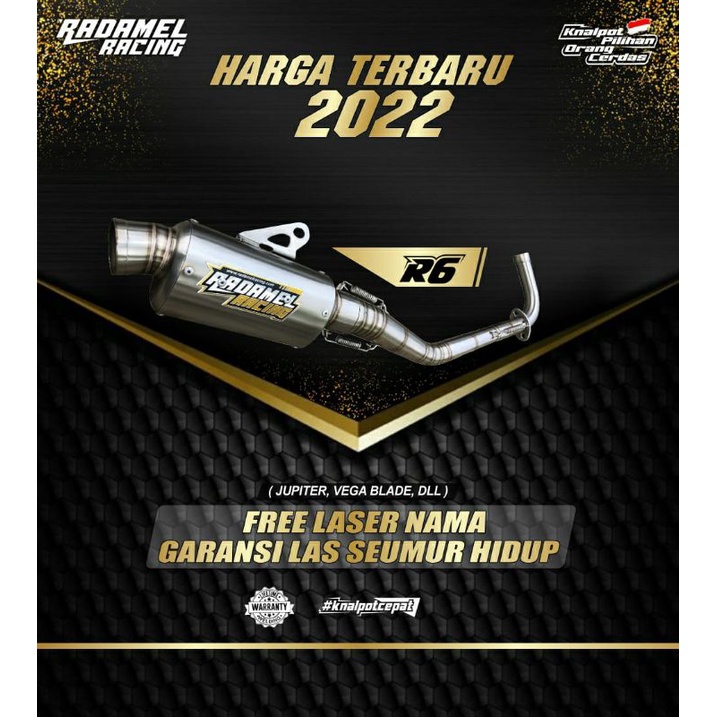 Jual KNALPOT RADAMEL RACING Type R6 PNP ROAD RACE ,DRAG SLEEP ENGINE ...