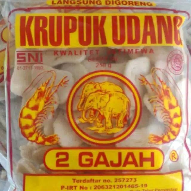 Jual Kerupuk Udang Cap Dua Gajah Kancing Shopee Indonesia