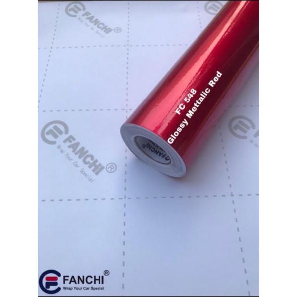 Jual Sticker Fanchi Fc548 Glossy Metallic Red Merah Candy Metalik