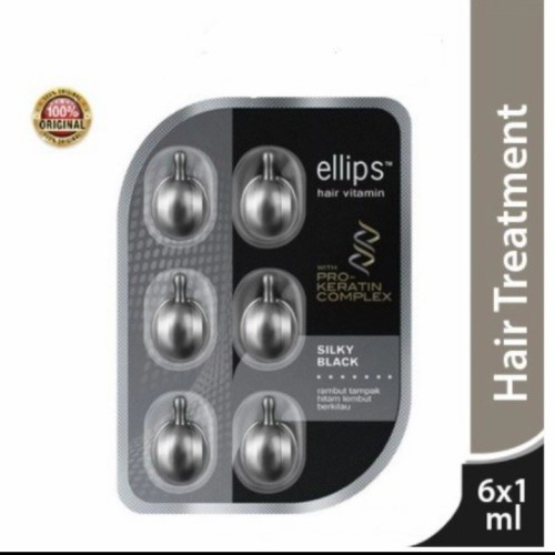 Jual Ellips Hair Vitamin With Pro Keratin Complex Silky Black Capsule