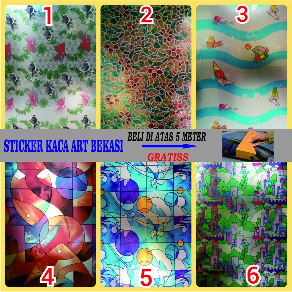 Jual STIKER KACA STICKER KACA MOTIF KARAKTER 90 KACA FILM MOTIF PELAPIS ...