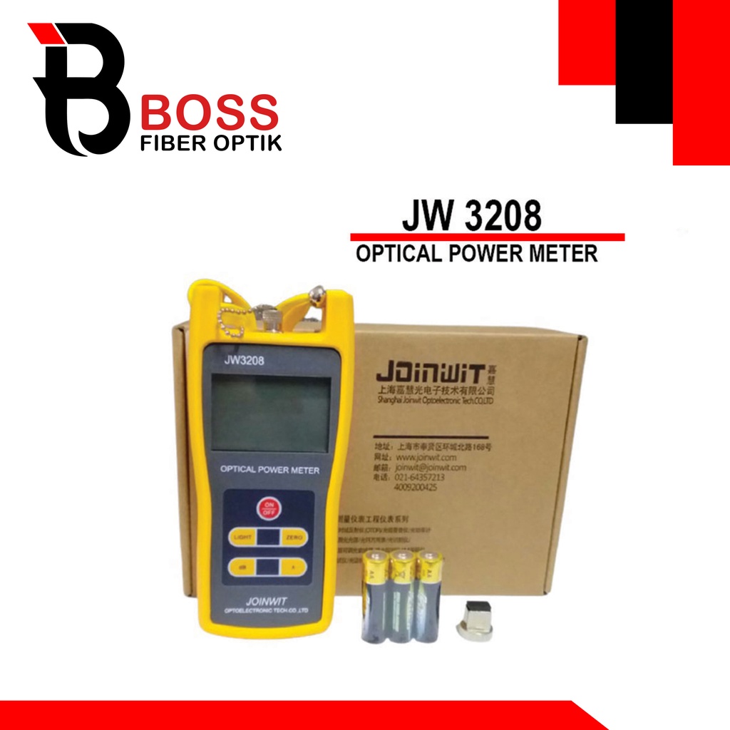 Jual OPM jw3208 optical power meter joinwit FTTH fiber optic Shopee