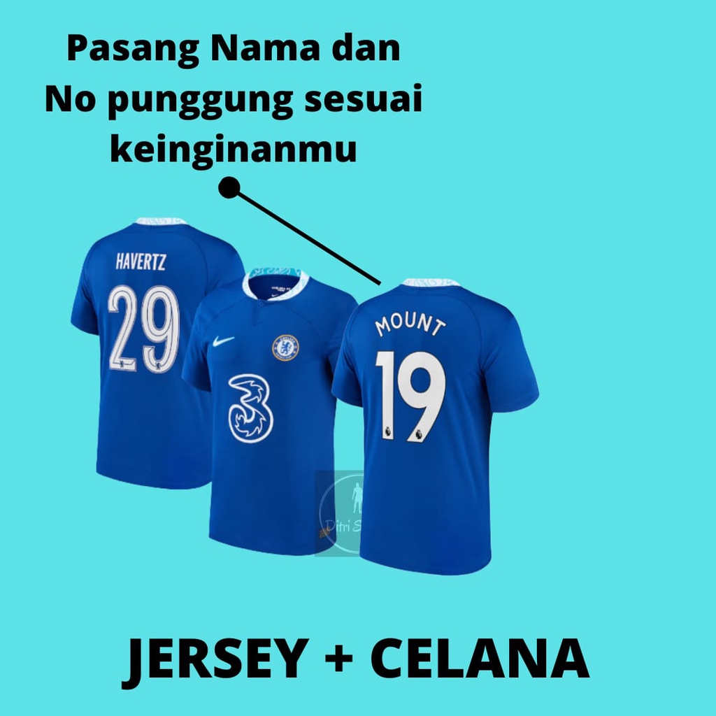 Jual Setelan Jersey C H E L S E A Home Away 3rd 2022 2023 2024 Grade