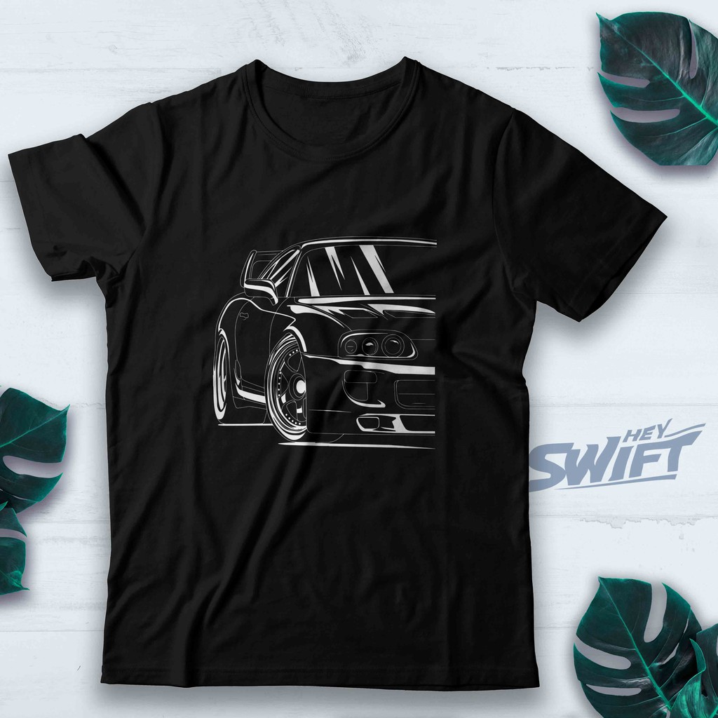 T-shirt Homme Tuner Cult – Toyota Supra – Noir Design Blanc – Taille XXXL