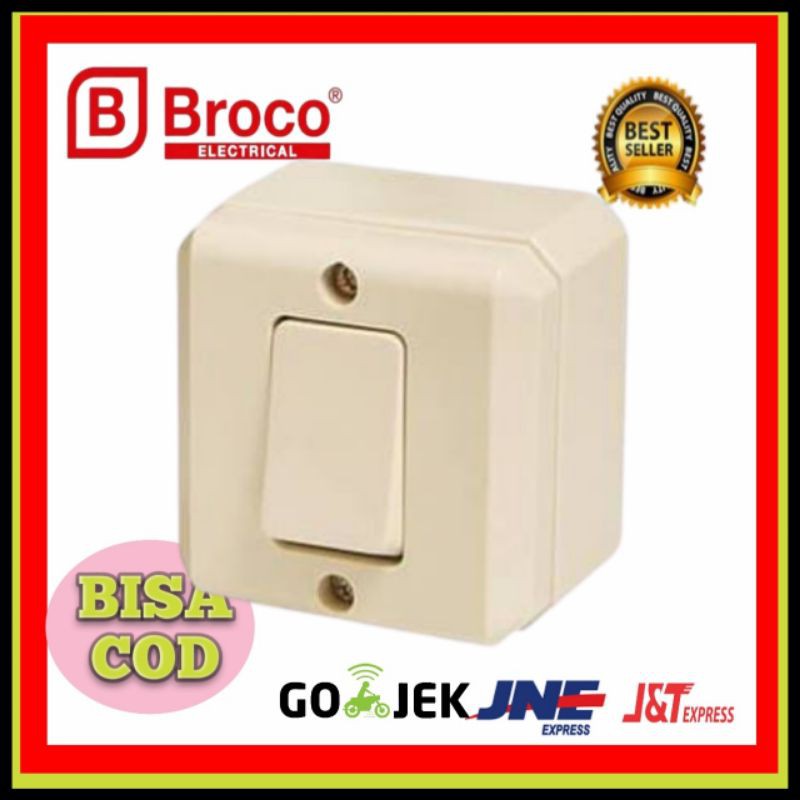 Jual SAKLAR TUNGGAL OB ENGKEL SINGEL TEMPEL LAMPU RUMAH 1 CETEKAN ON ...