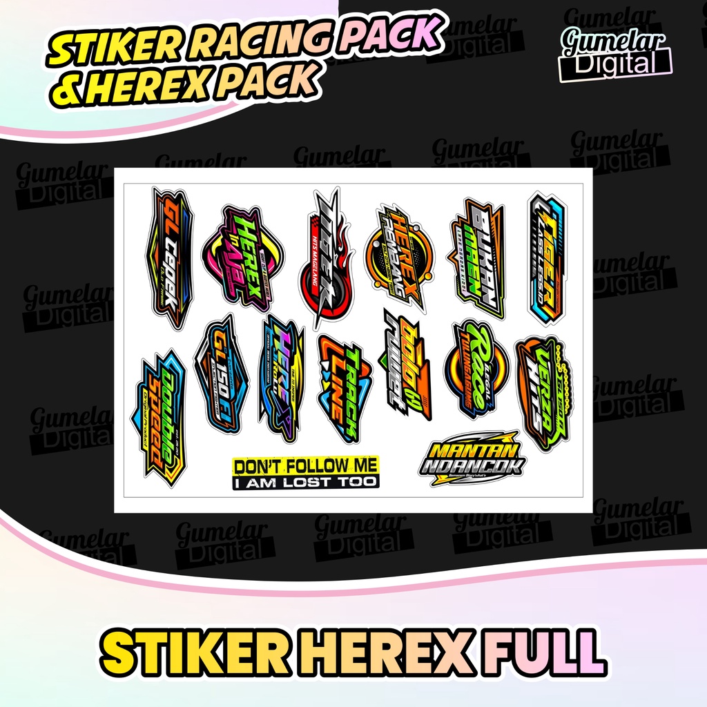 Jual Stiker Pack Racing Stiker Herex Rcb Gl Cepek Shopee Indonesia