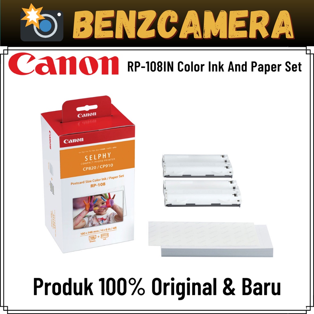 Promo Papper Canon RP-108 For Selphy Printer - Jakarta Utara