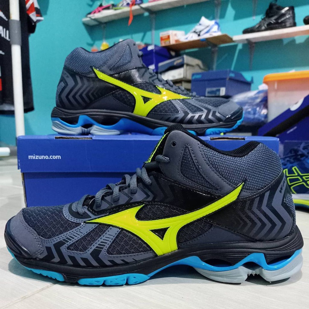 Jual Sepatu Voli Volly Volley Mizuno Wave Bolt 7 Bold 7 Mid Blue Original Shopee Indonesia