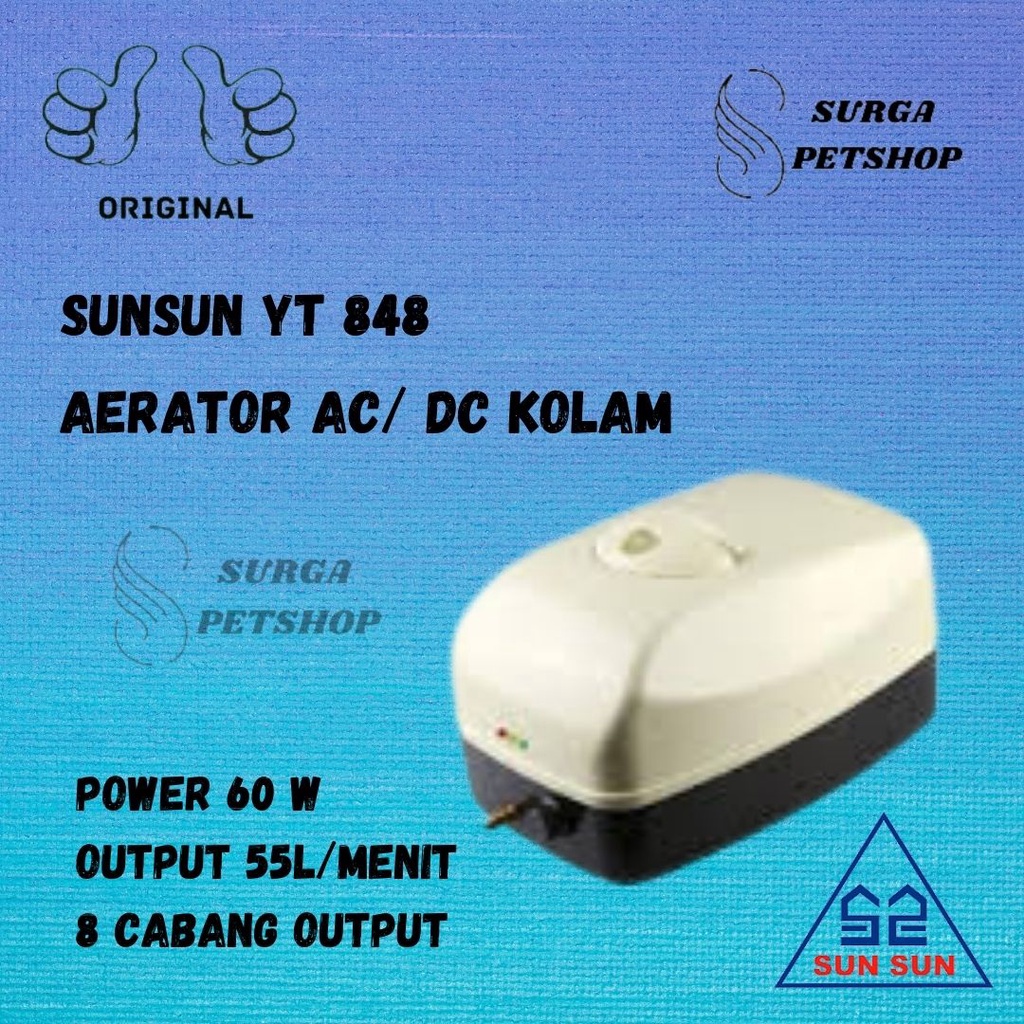 Jual Aerator Aerasi Ac Dc Sunsun Yt Pompa Udara Kolam Aquarium