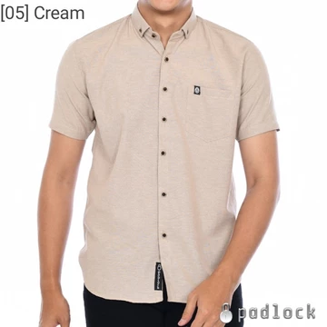 NUMAKENA Kemeja Pria Lengan Pendek Motif Polos