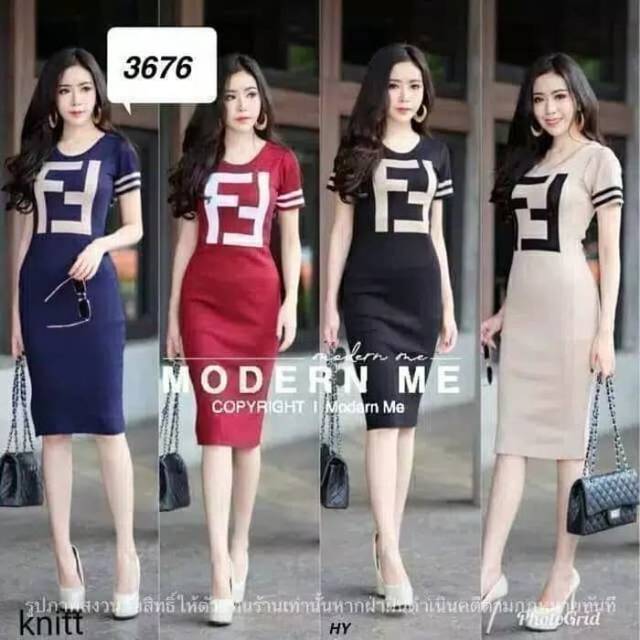 Baju dress fendi clearance