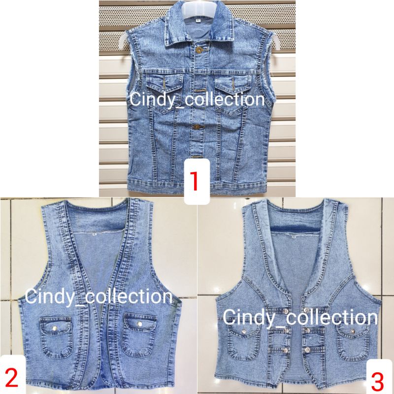 Vest deals jeans wanita