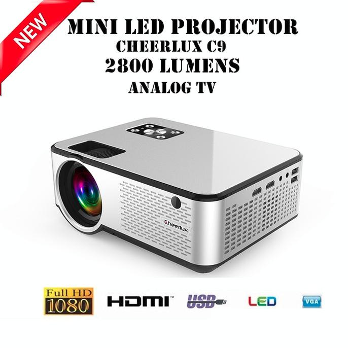Jual Cheerlux C9 Mini LED 2800 Lumens Projector Proyektor TV Tuner ...