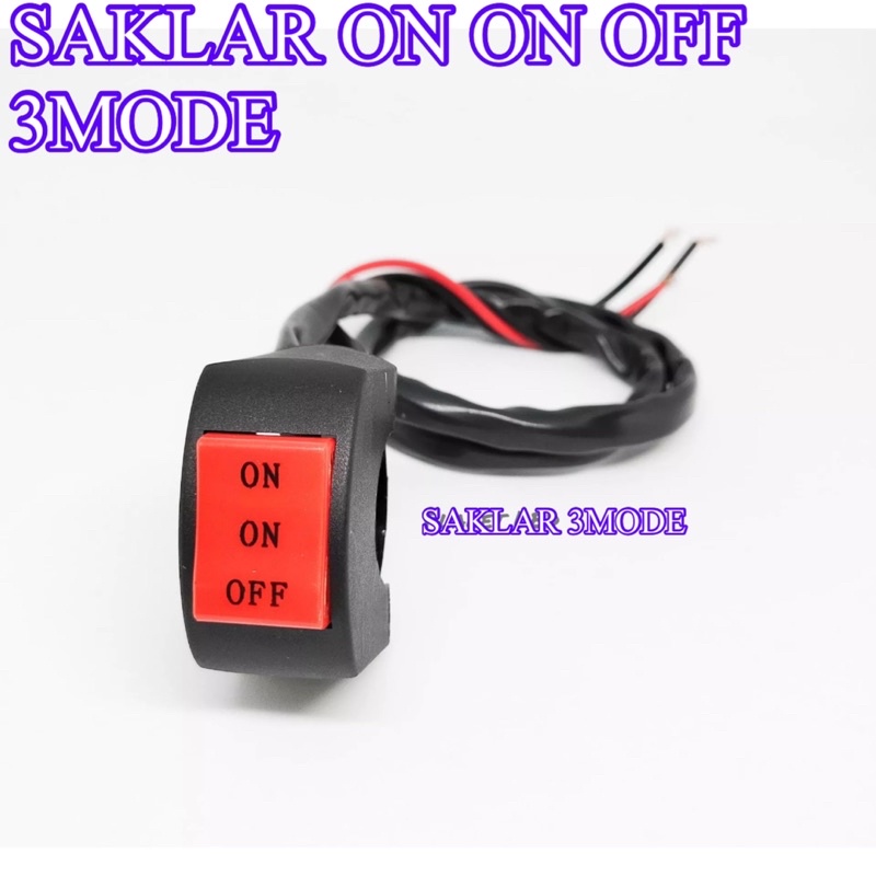 Jual PROMO Saklar brecket stang 3 fungsi on on off Saklar on on off ...