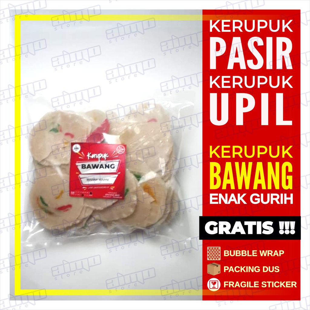 Jual Kerupuk Pasir Rasa Bawang Kerupuk Upil Miskin Warna Warni Mentah