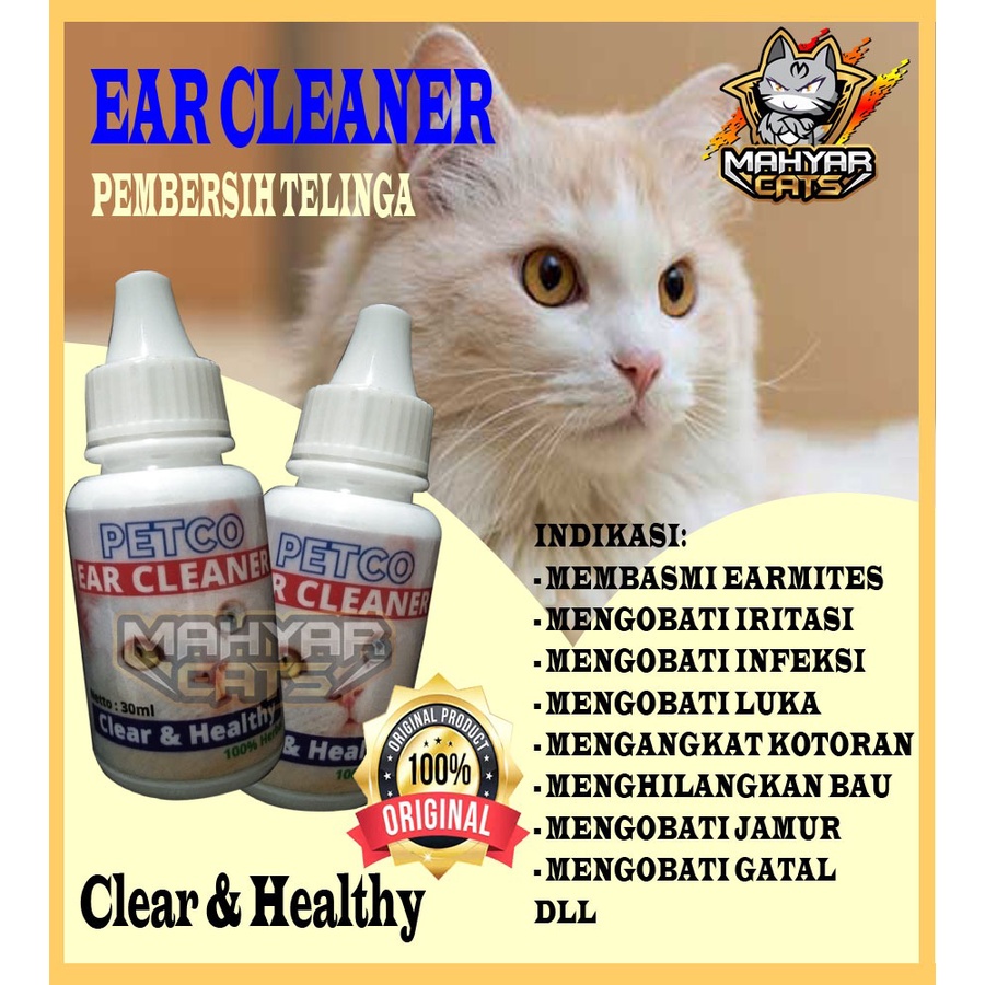 Jual EAR CLEANER Pembersih Kotoran Telinga Kucing infeksi bau telinga