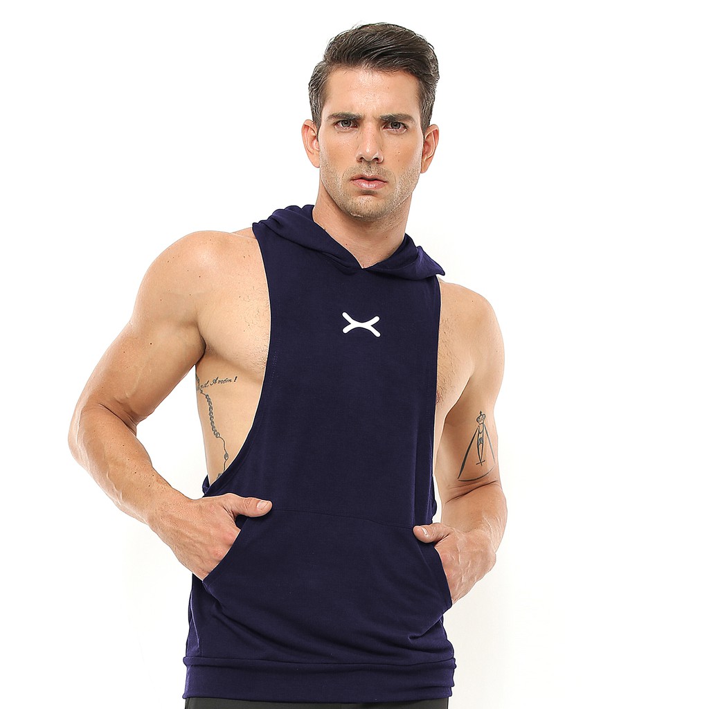 Jual Flexzone Sleeveless Kaos Tanpa Lengan Navy Lari Jogging Fitness Gym Olahraga Fvs 002dk