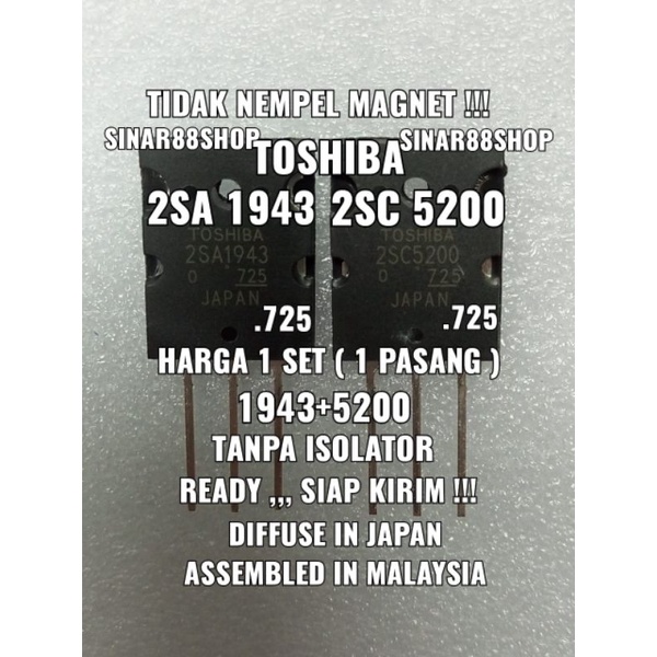 Jual Tr Transistor Final Toshiba Sa Sc Original Sa Sc A C Murah