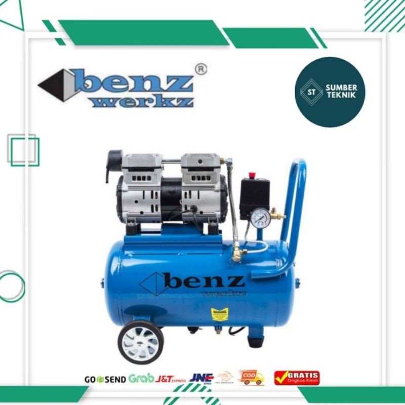 Jual Mesin Kompresor Angin Oiless Benz BZ8554 24 Liter / Kompresor Angin | Shopee Indonesia