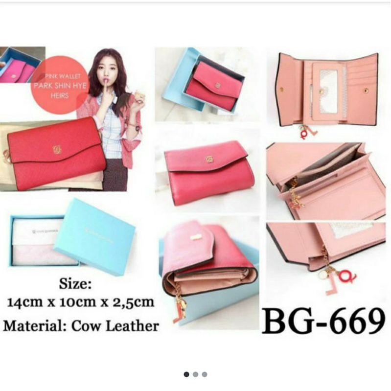 Jual Dompet Park Shin Hye The Heirs Pink Wallet & Blue Wallet