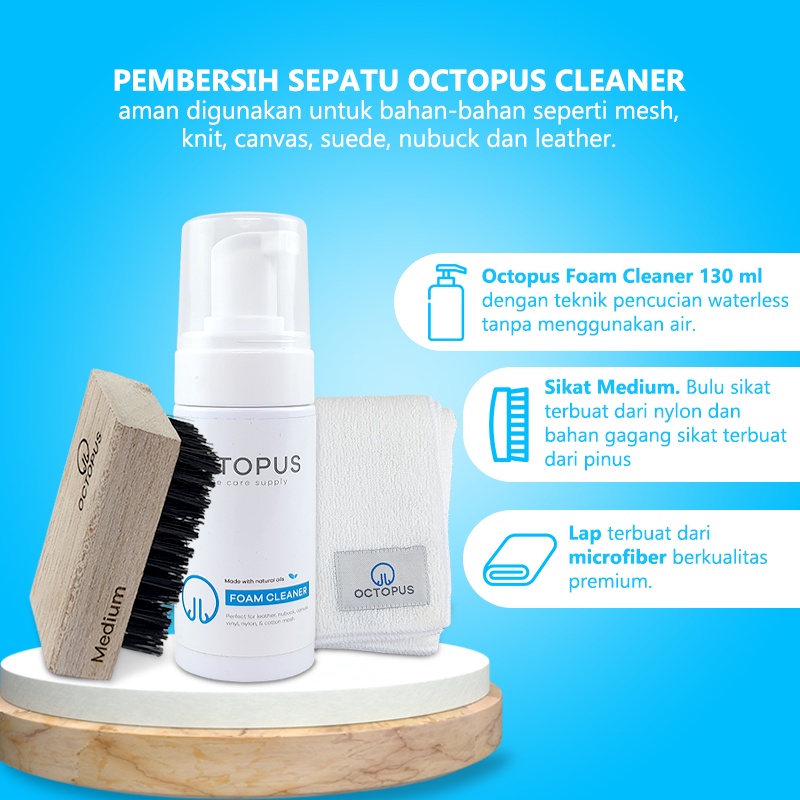 Jual Octopus shoes cleaner - Paket Foam Cleaner Cleaning Kit Pembersih ...