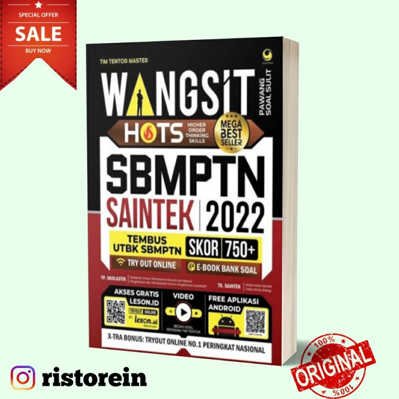 Jual Buku Wangsit Utbk Saintek Hots Tps Tka Pawang Soal Sulit Shopee Indonesia