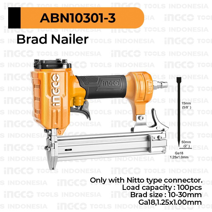 Jual Air Brad Nailer Gun Mm Ingco Paku Tembak Angin Pneumatic Ga