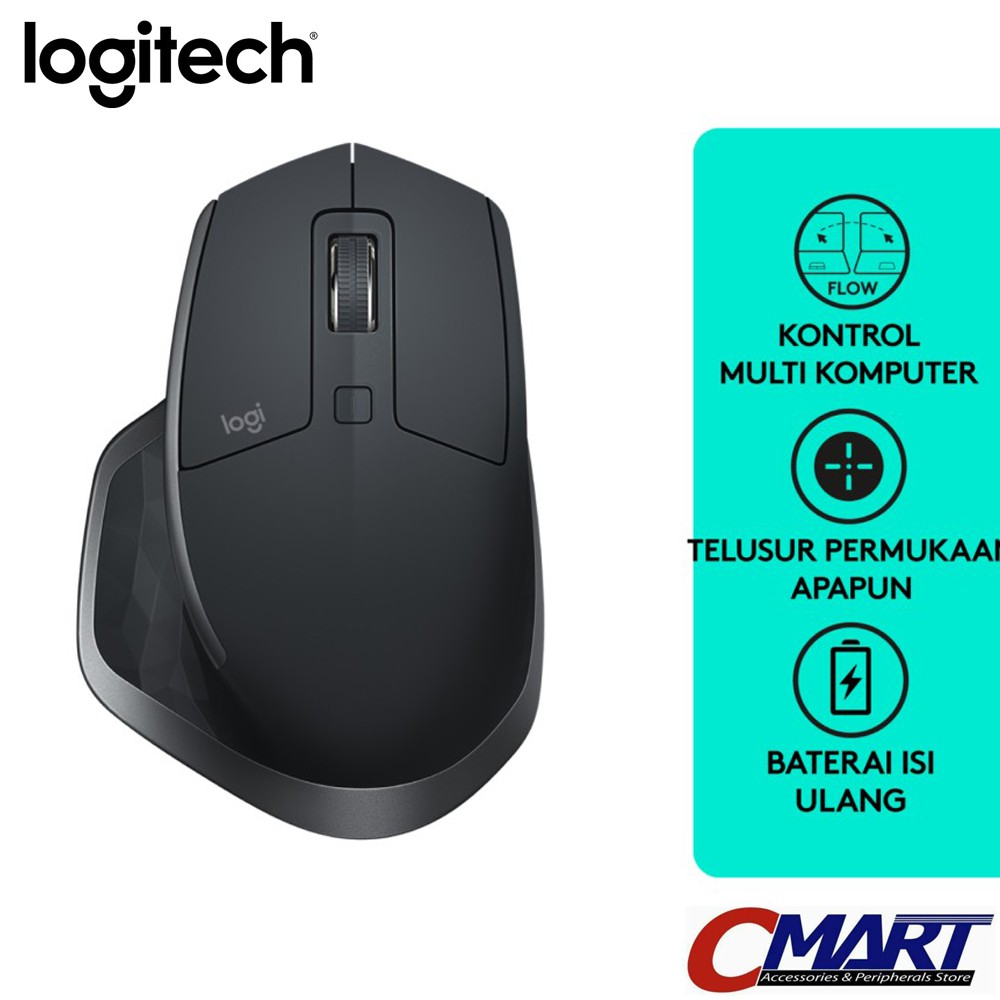 Jual Logitech MX Master 2S Wireless Mouse - GRAPHITE | Shopee Indonesia
