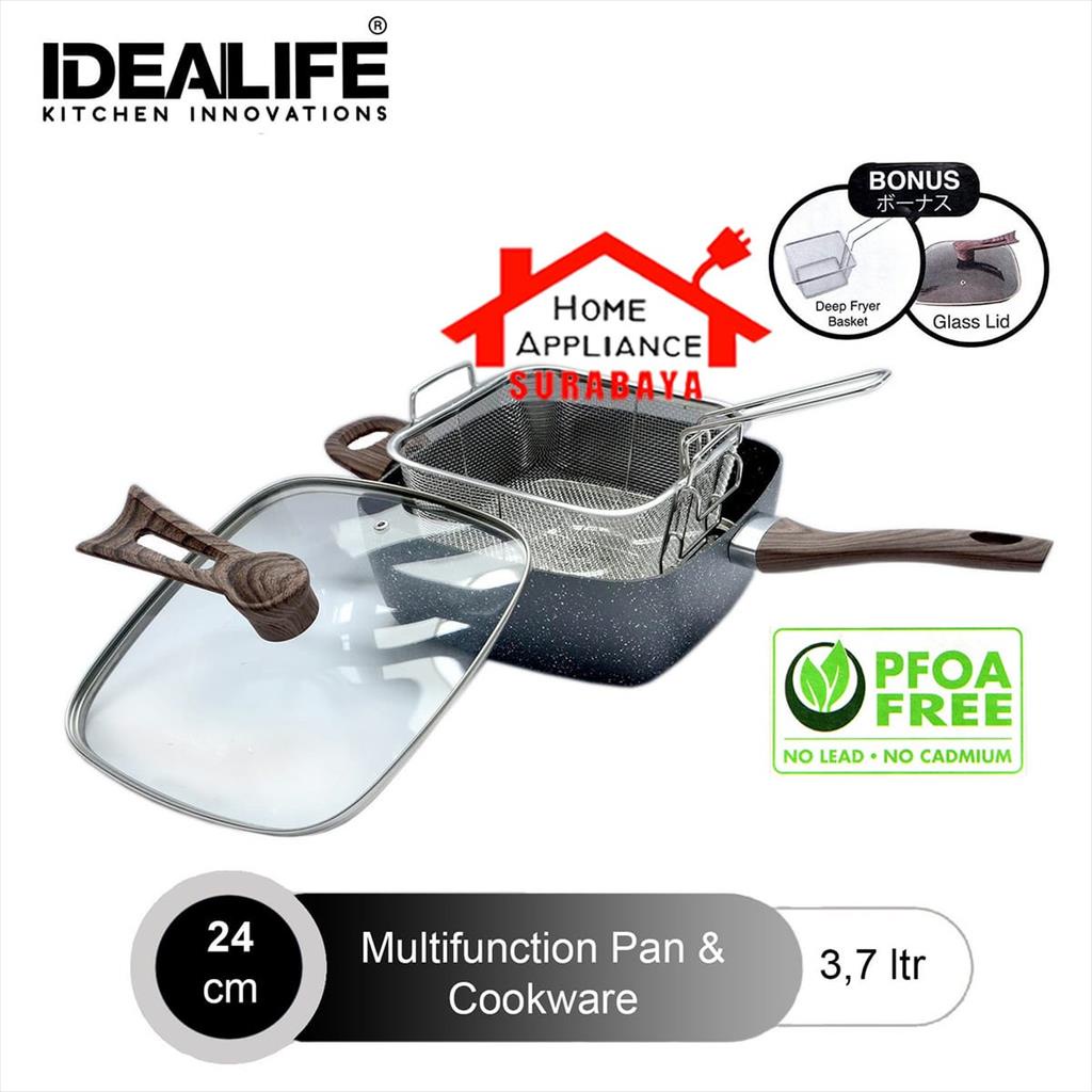 Jual Idealife Panci Wajan Kotak Goreng Kukus Cm Multi Function Pan