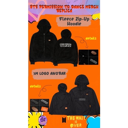Jual REPLIKA BTS PERMISSION TO DANCE HOODIE & 3M ANORAK JACKET