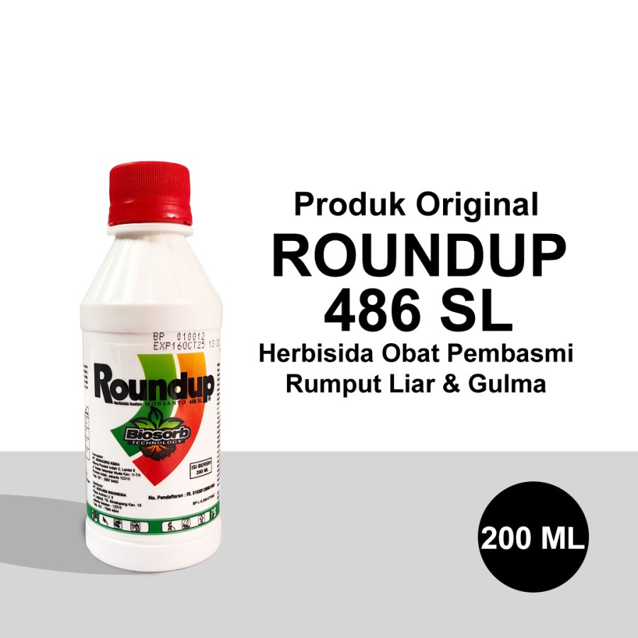 Jual Roundup 486SL 200mL - Herbisida Obat Pembasmi Rumput Liar & Gulma ...