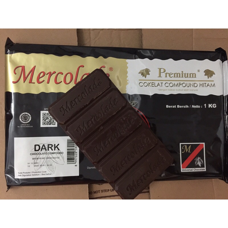 Jual Mercolade Dark Chocolate Compound Premium Repack 250gr Coklat ...