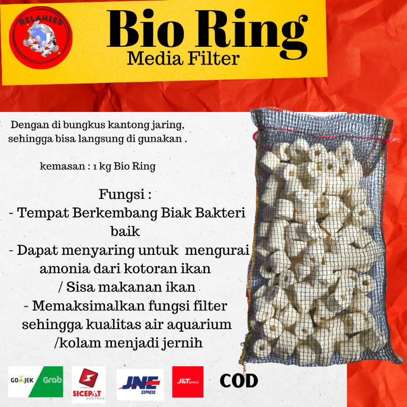 Jual BIO RING FILTERISASI AIR MEDIA FILTER KOLAM IKAN DAN AQUARIUM ...