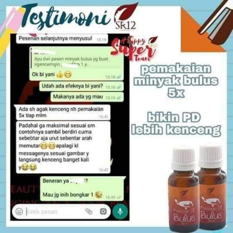 Jual MINYAK BULUS ORIGINAL / MASSAGE OIL BULUS SR12 / PENGENCANG ...