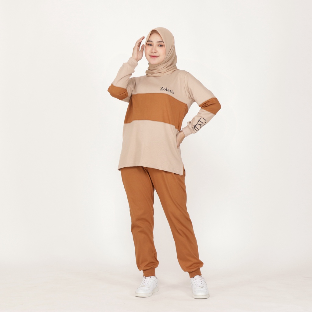 Jual Setelan Baju Olahraga Senam Yoga Lari Sepeda Wanita Muslimah One ...