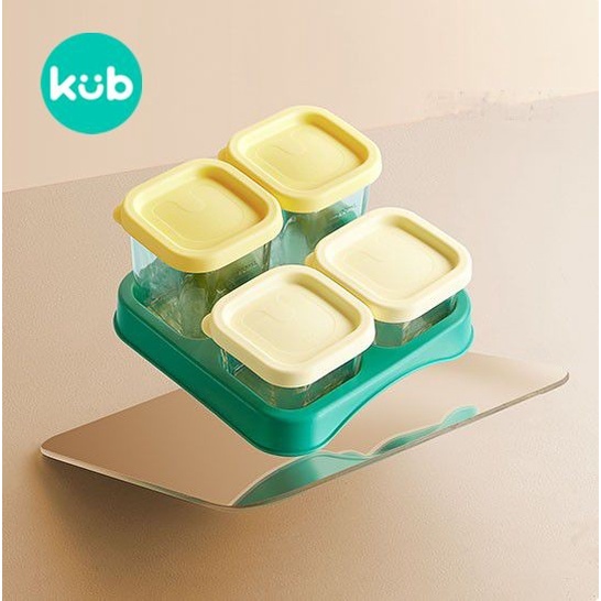 Jual KUB Glass Food Container Set (2x60ml + 2x120ml) | Shopee Indonesia