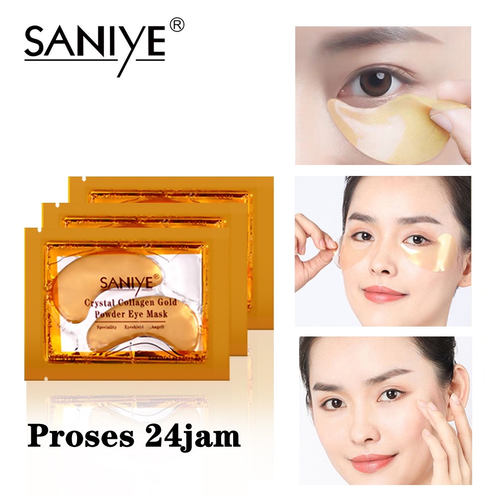 Jual SANIYE Eye Mask Masker Mata Kantong Mata Black Eye Mata Panda Collagen Gold Crystal （10 PC