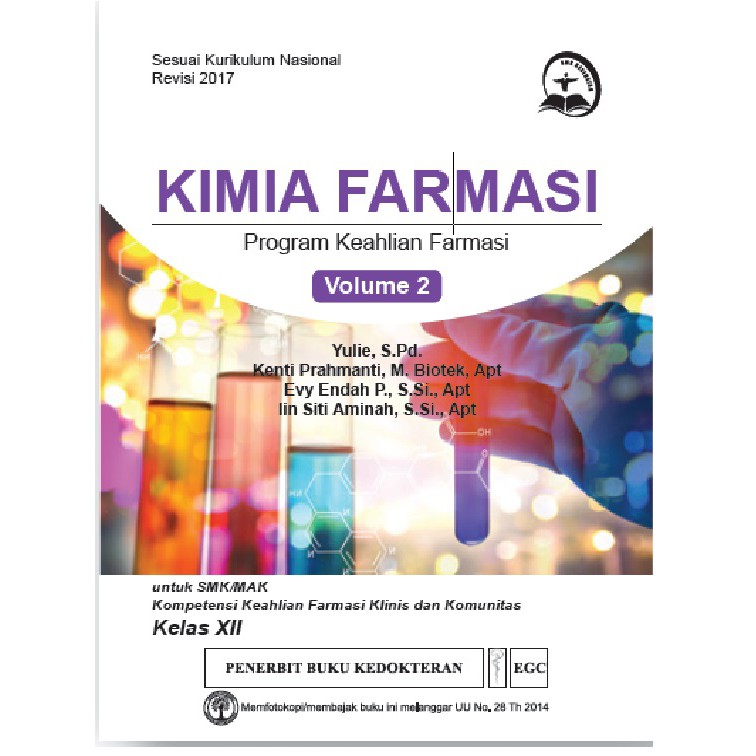 Jual Egc Buku Kimia Farmasi Kelas XII, Vol. 2 Farmasi Klinis Dan ...