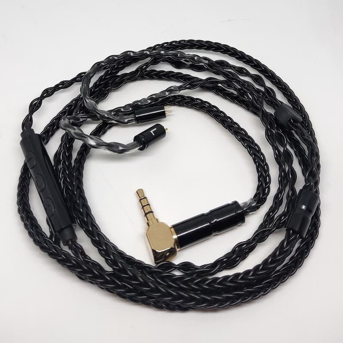 Jual Thick 8 Braid 2 Pin Cable 320 Core Silver Plated With Super