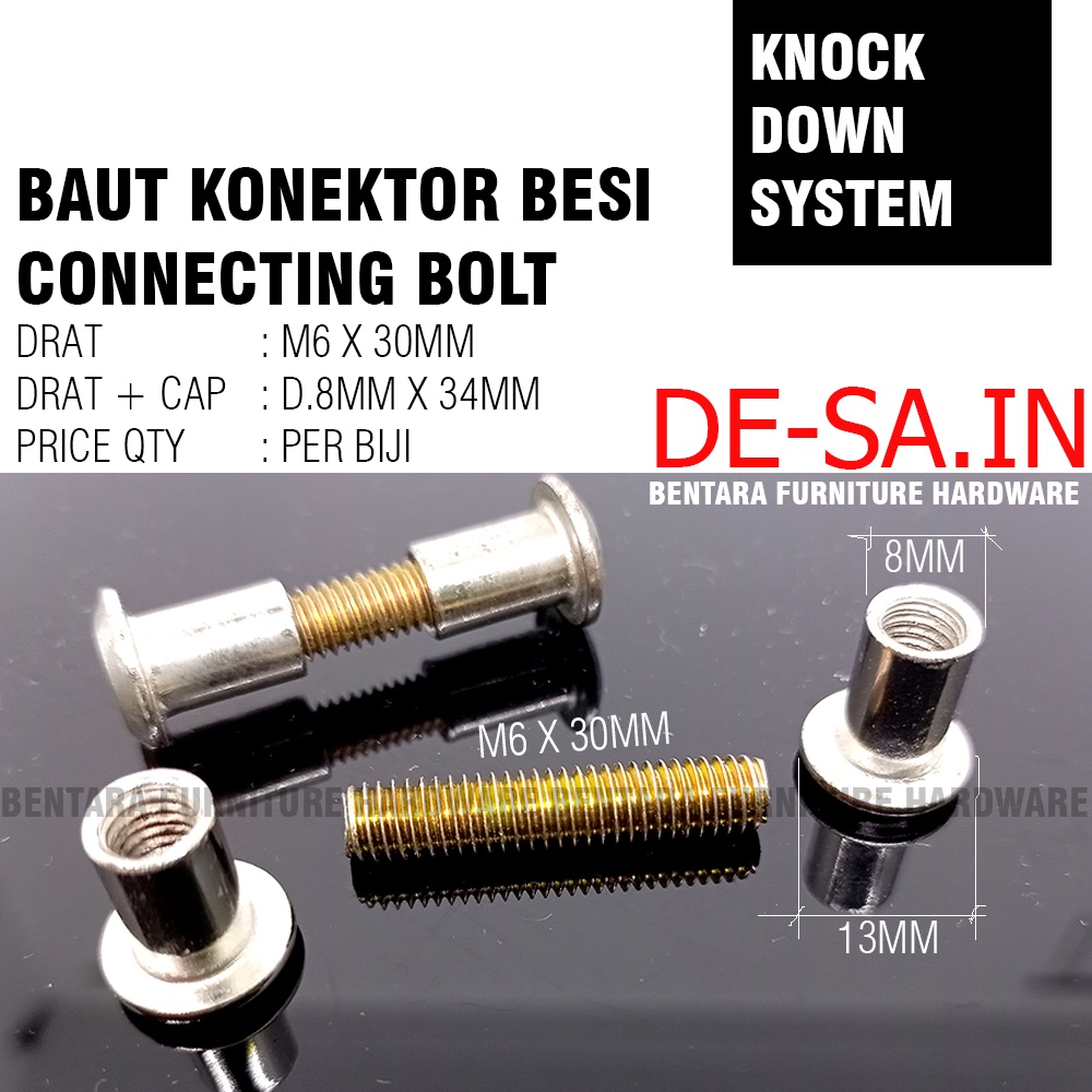 Jual M X Mm Connecting Chicago Bolt Baut Sambung Baut Konektor