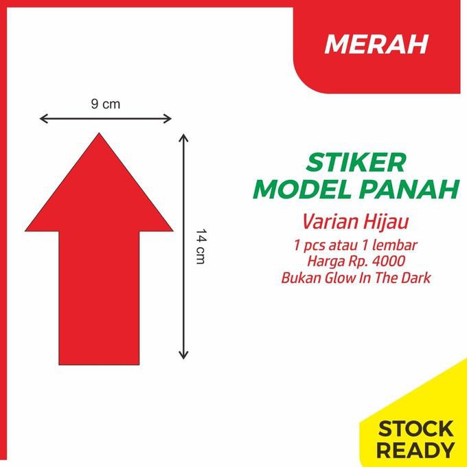 Jual Stiker Panah untuk Anak Tangga (berbahan vinyl) - Warna Merah