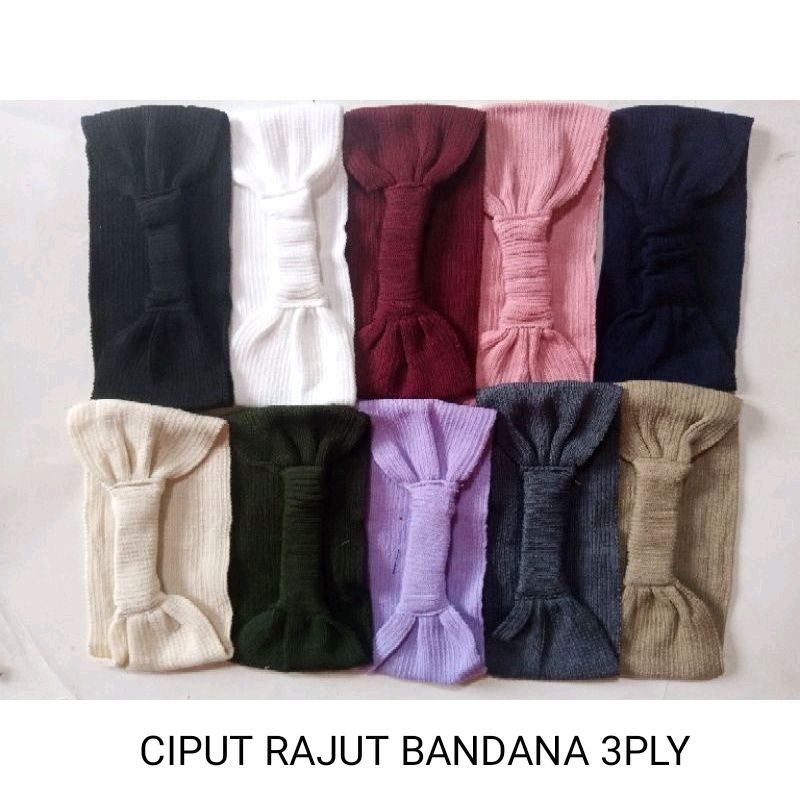 Jual CIPUT BANDANA RAJUT 3 PLY anti PUSING | Shopee Indonesia