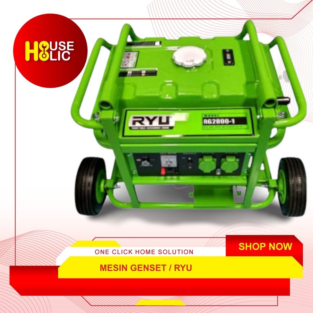 Jual RYU Mesin Genset Ginset Set 2500 Watt RG 2800-1 / Gasoline ...