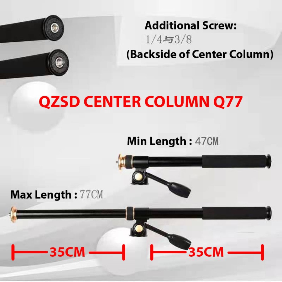 Jual QZSD Q77 Transverse Center Column Flat Lay Tripod Foto