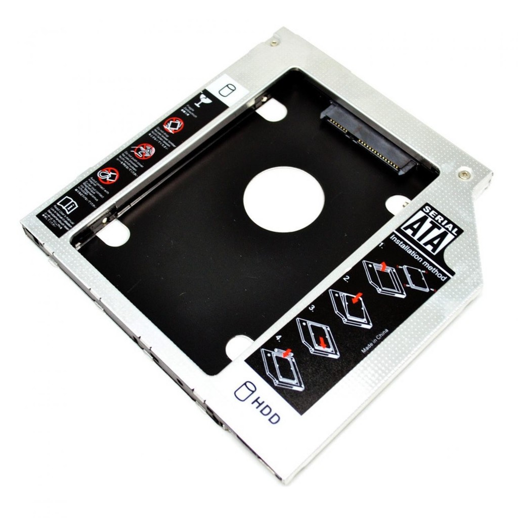 Jual Universal 2nd Hard Disk Drive Caddy For Laptop 9.5mm SATA to SATA ...
