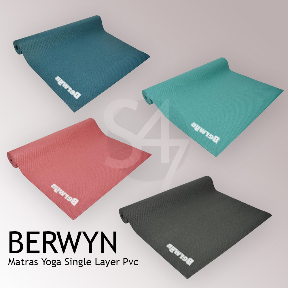 Jual Matras berwyn Yoga Single Layer Pvc / matras yoga 173 x 61 x 0.4 cm ALAS MATTRAS pilates