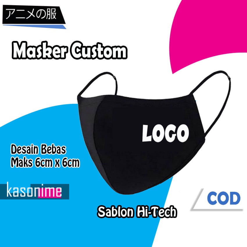 Jual Masker Custom Premium Desain Sendiri Bebas Maks 6cm Pelindung ...