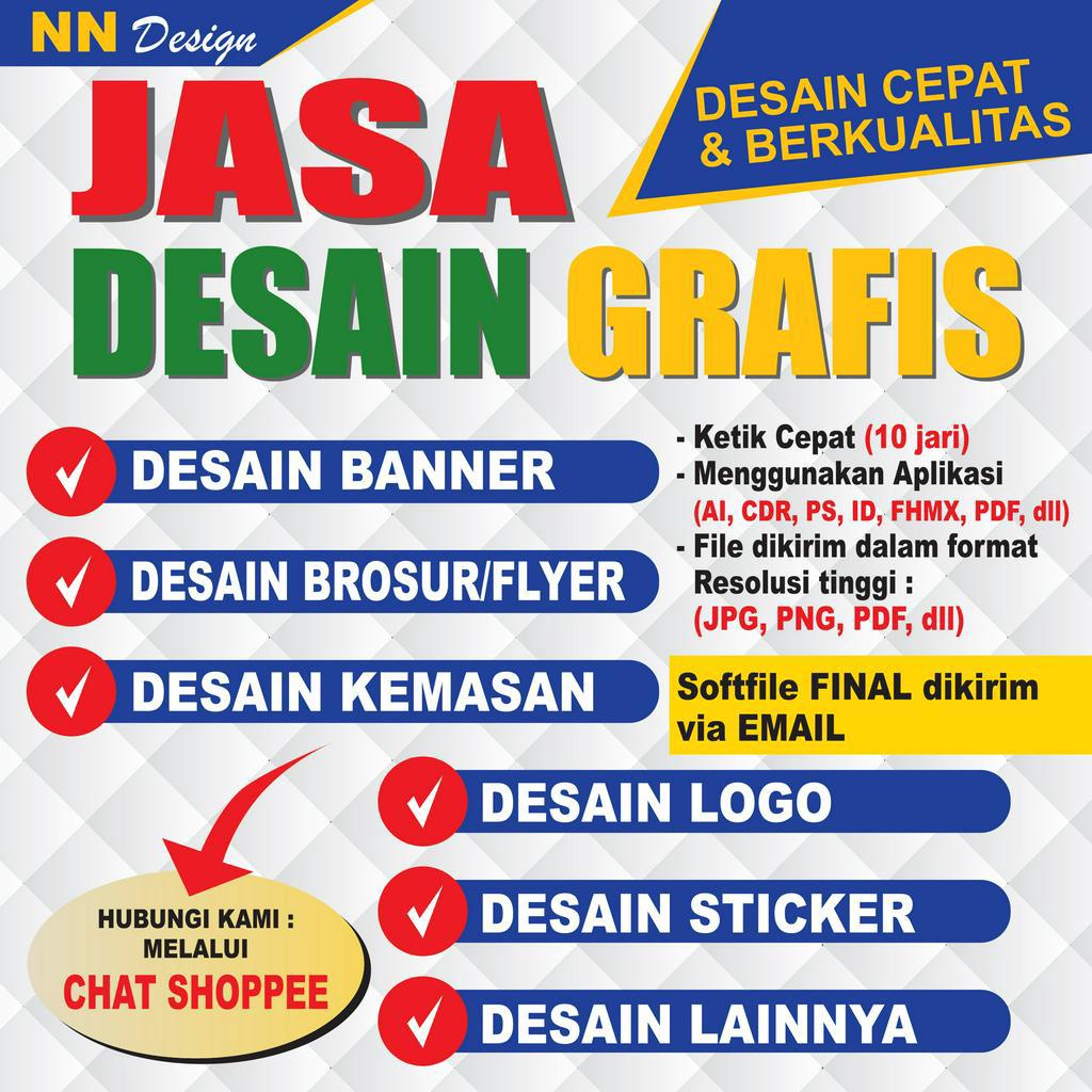 Jual JASA DESAIN GRAFIS DESAIN BANNER SPANDUK BROSUR KEMASANAN DLL Shopee Indonesia